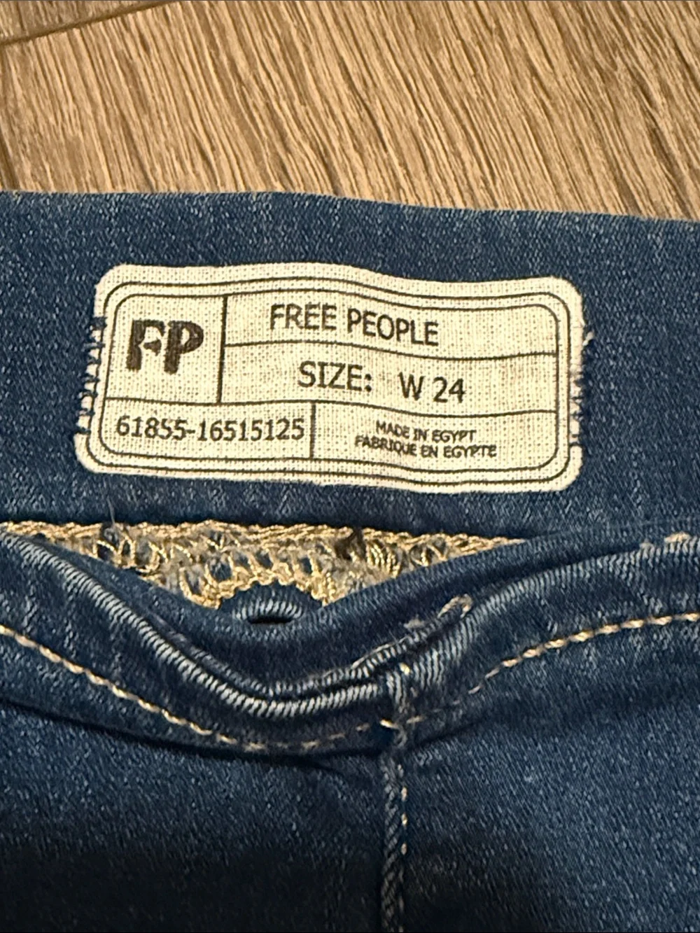 Free People Dark Blue Stretch Denim Jeggings